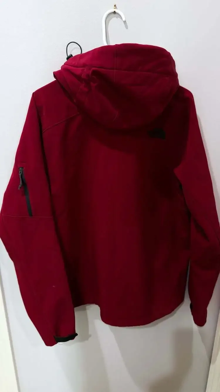 The North Face Apex Bionic Hooded Softshell Jacket maroon - Large
